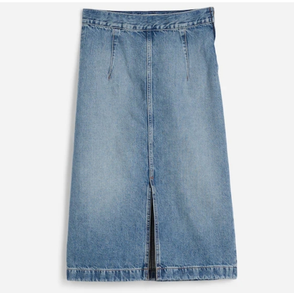 Madewell Denim Midi Pencil Skirt in Billings Wash 25 0  23 000 XXS Nu503